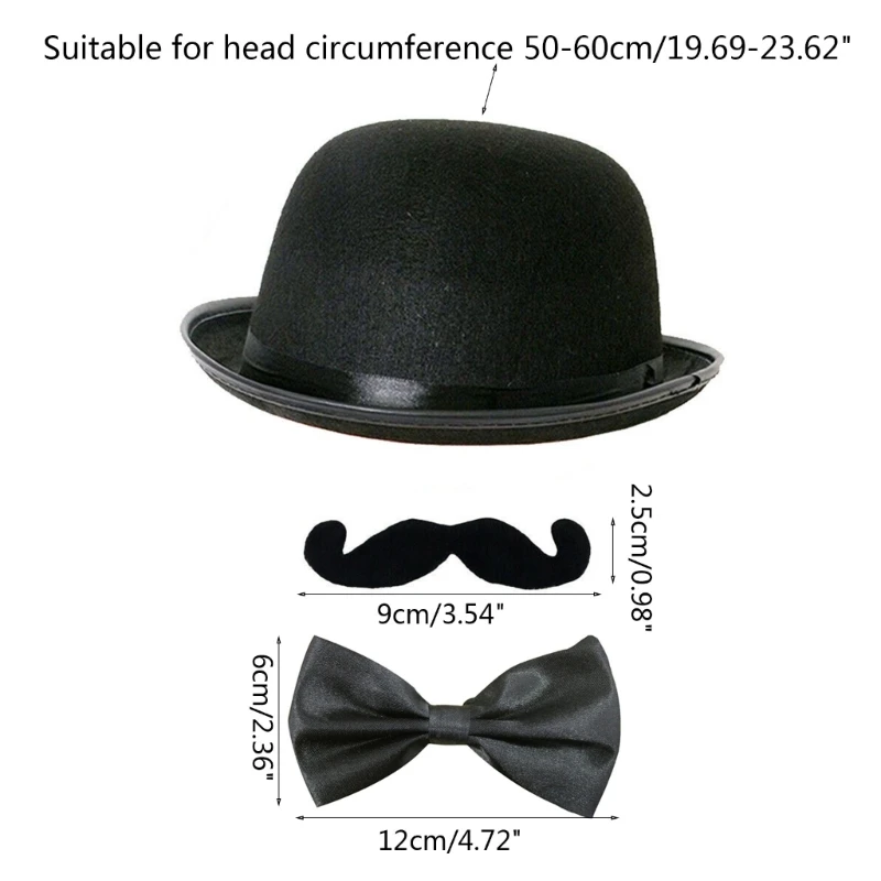 Vintage Cosplay Magician Hat Lightweight Women Men Jazz Felt Hat Party Costume Photoshoot Props Stage Performance Supplies