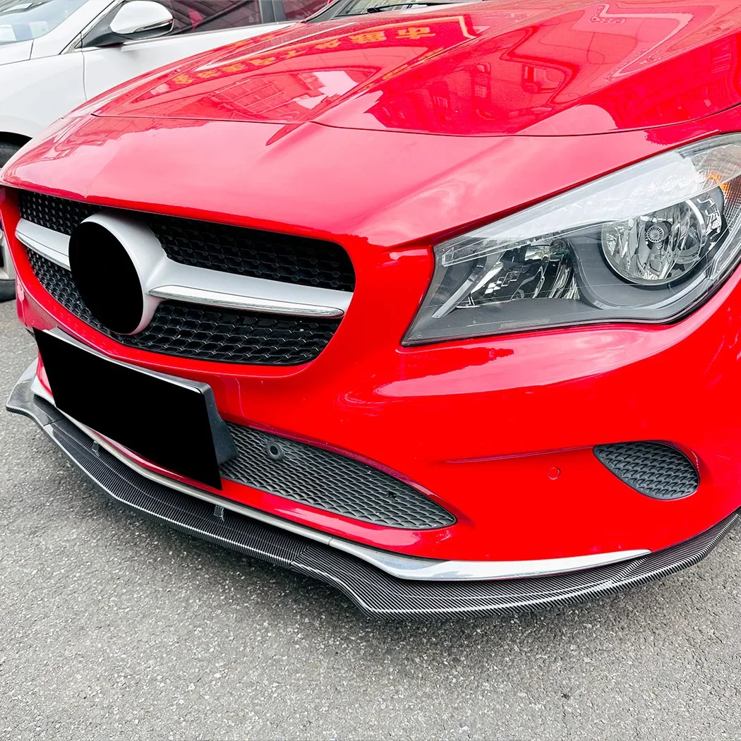 For Mercedes Benz CLA Class C117 CLA200 220 260 180 Standard 2013-2019 Car Front Bumper Lip Splitter Diffuser Spoiler Body Kit