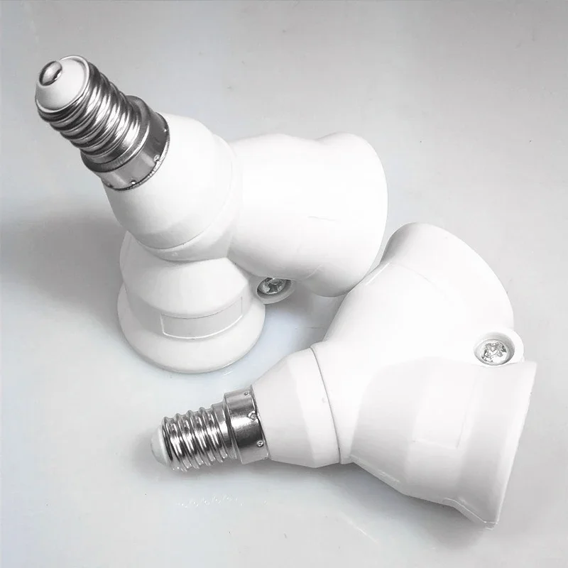 Accesorios de iluminación blanca, Base ajustable, soporte para lámpara, divisor de bombilla giratorio de techo