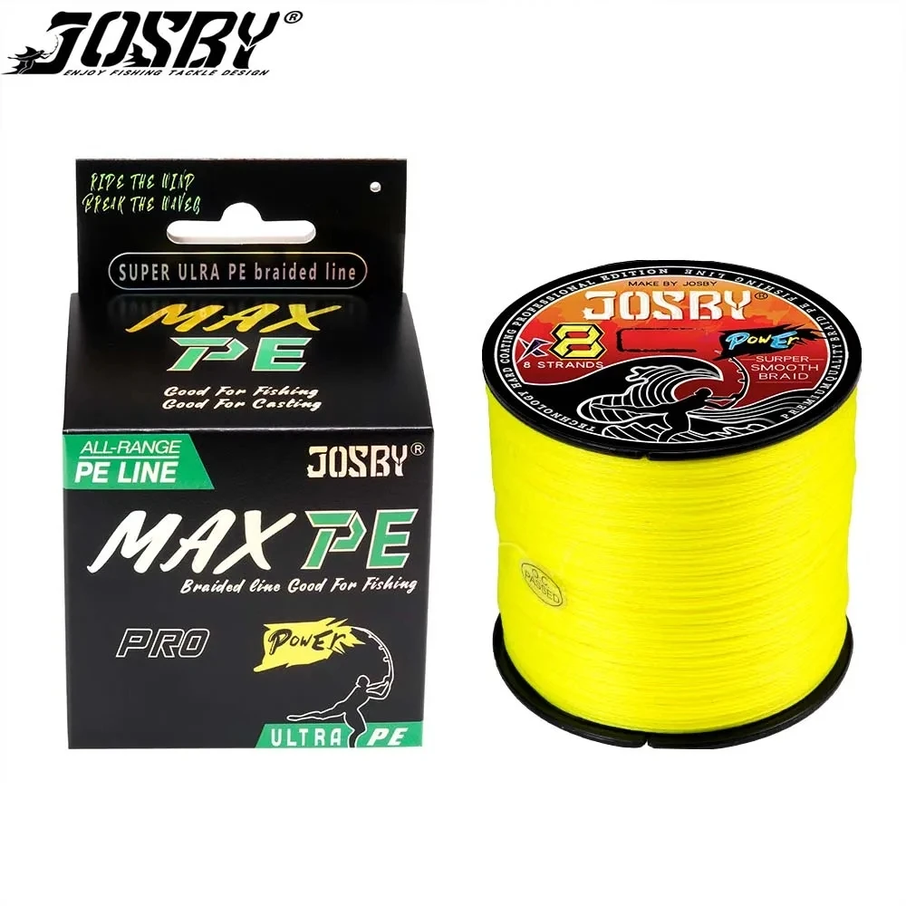 JOSBY Braided Fishing Line 8X 100/150/200/300/500m All for MaxDrag 100LB Multifilament PE Wire for Saltwater Sea Pesca