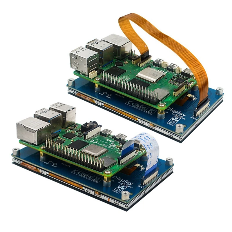 Imagem -04 - Tela de Toque Capacitiva para Raspberry pi Ips Display Drive- Cabo Csi com Monitor Padrão 800x480 4.3in 4b 3b