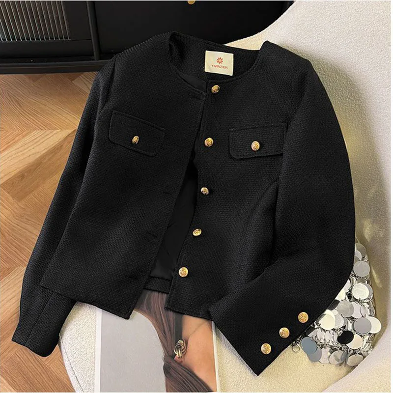 2025 nouveau automne femmes vestes Cardigan manteau coréen dame vêtements d'extérieur en vrac solide tempérament décontracté élégant dames vestes courtes