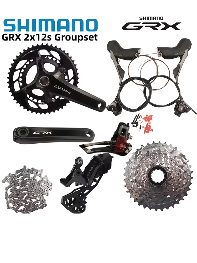AliExpress Shimano GRX 2x12s RX820 Groupset Hydraulic Disc Brakes Set For Gravel Bike Bicycle New Arrive