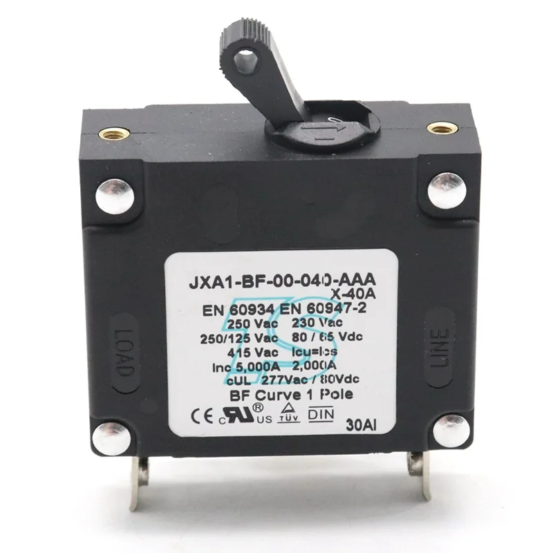 Liquid magnetic circuit breaker 1-50A current overload protector toggle reset AC 250V DC 50V