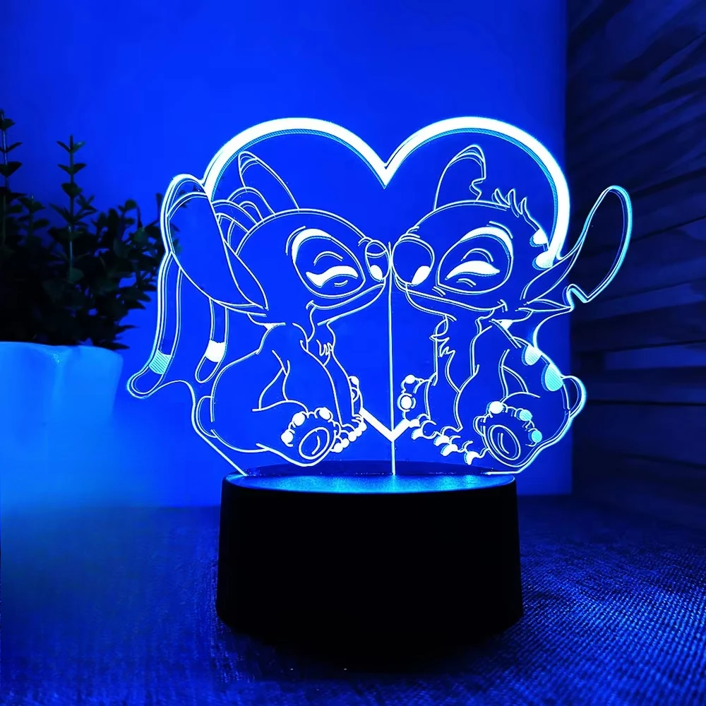 2025 3D Illusion Stitch Night Light with Remote Control and Smart Touch Room Decor Lamp Birthday Valentine's Day Christmas Gifts