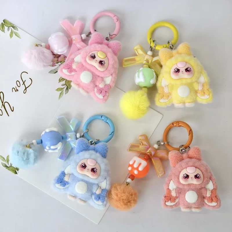 New 10 Pcs Mixed Baby Three Keychain Pendant Flocking Doll Keai Bags Hang Ornaments Student Gifts
