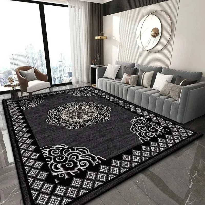 VIKAMA Chinese Classical Non-slip Washable Rug for Living Room Bedroom Entryway Home Decor