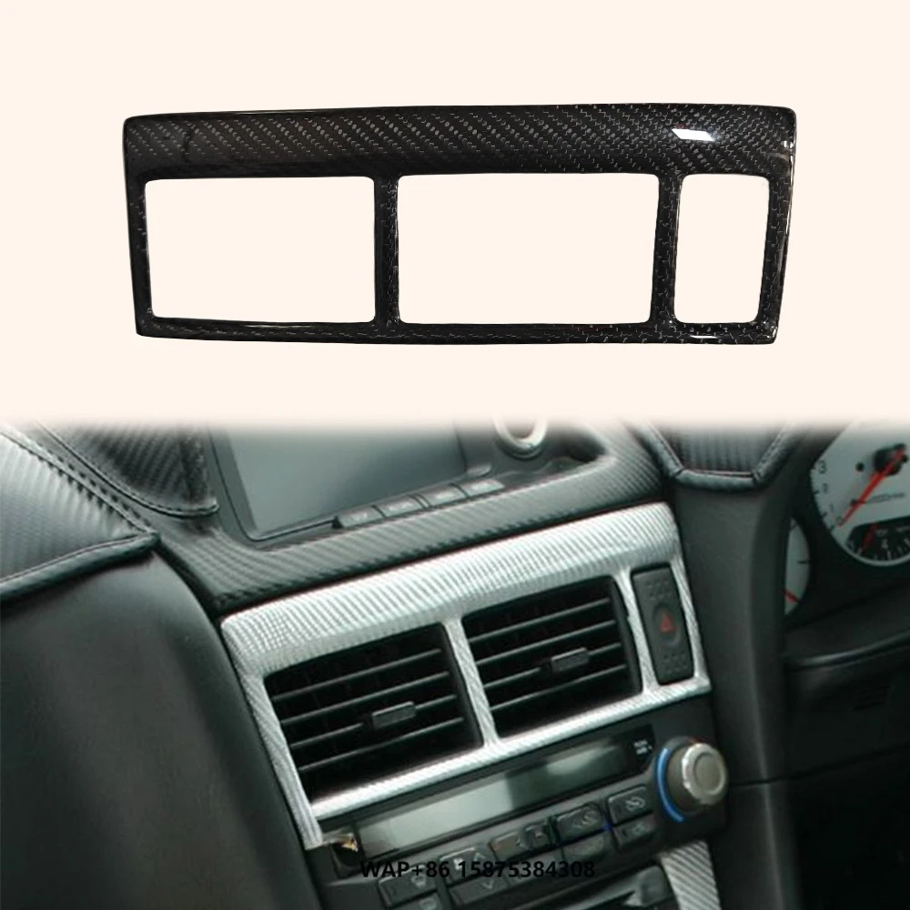

For Skyline R34 GTR (RHD Only) Carbon Fiber Air Con Surround Cover Stick-On Car Interior Parts Kit