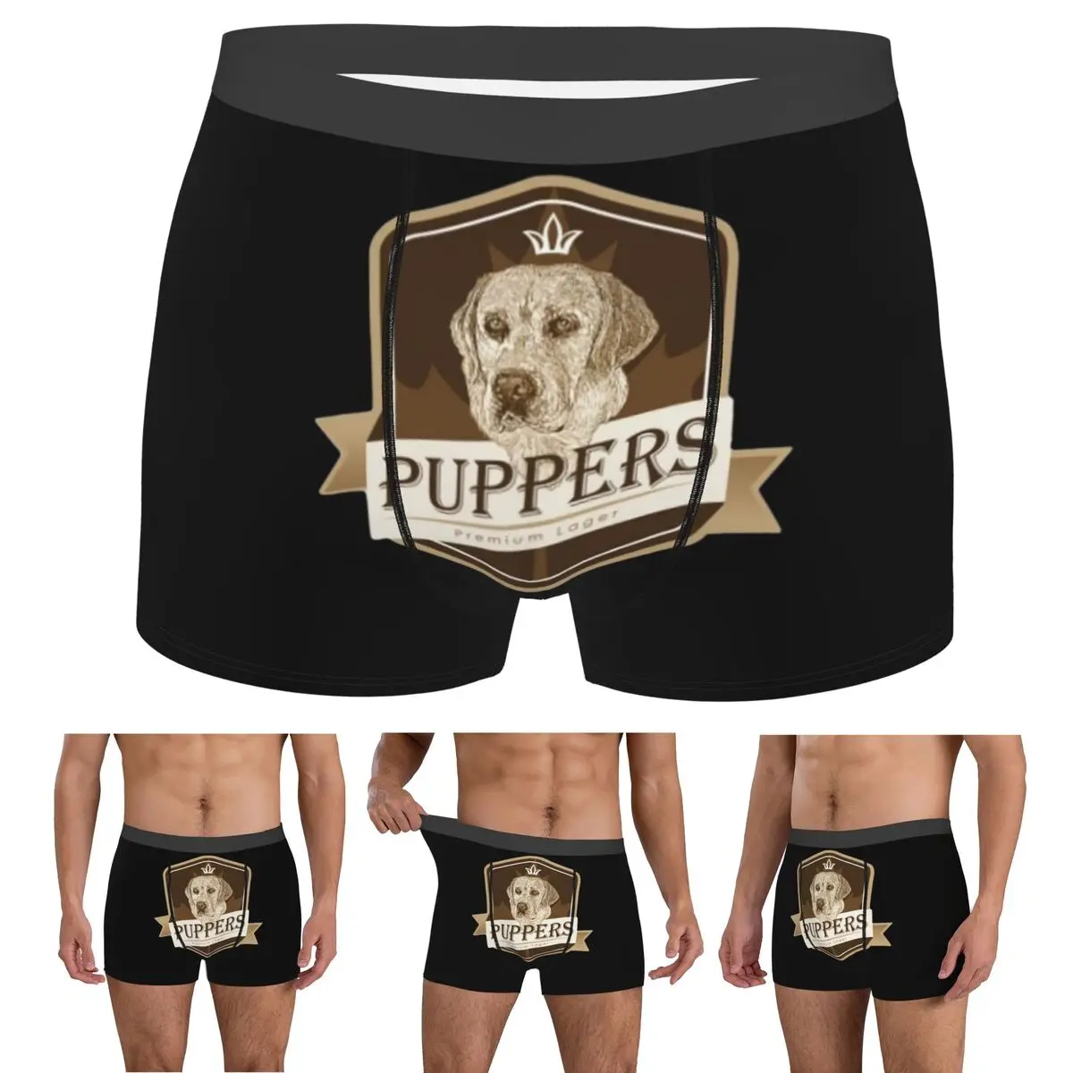 

Boxer Underpants Shorts Puppers, Officially Wayne's Favourite Beer Panties Men Ventilate Underwear for Homme Man Boyfriend Gifts