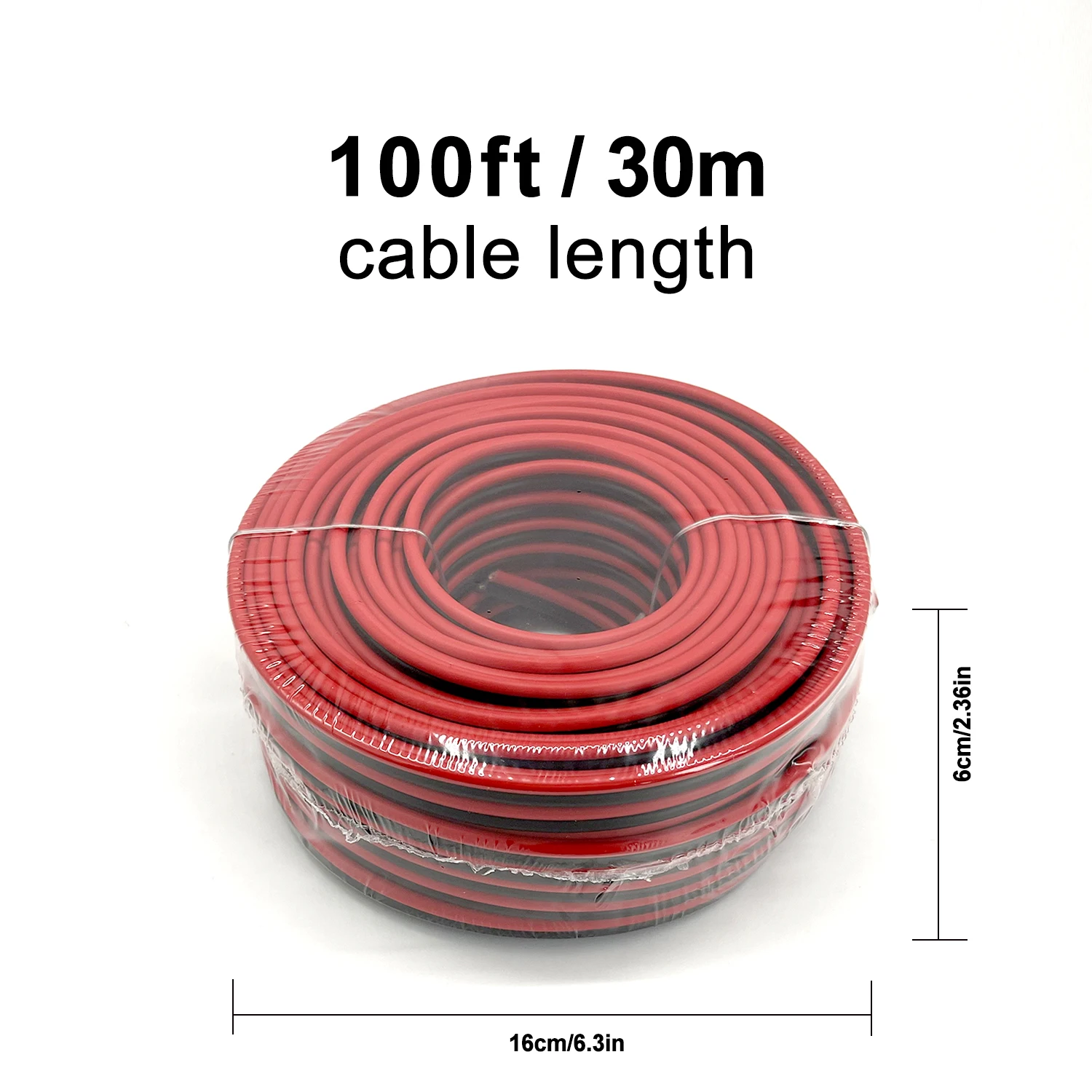 14AWG Red Black Speaker Wire 100FT CCA for Home Theater LED Strip Surround Sound
