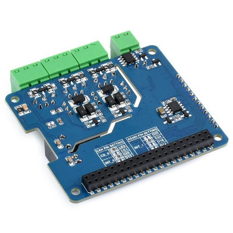 For Raspberry Pi 4B Isolated Dual Rs485 Can Interface Expansion Board Gigabit Ethernet Power Isolation Protection Durable