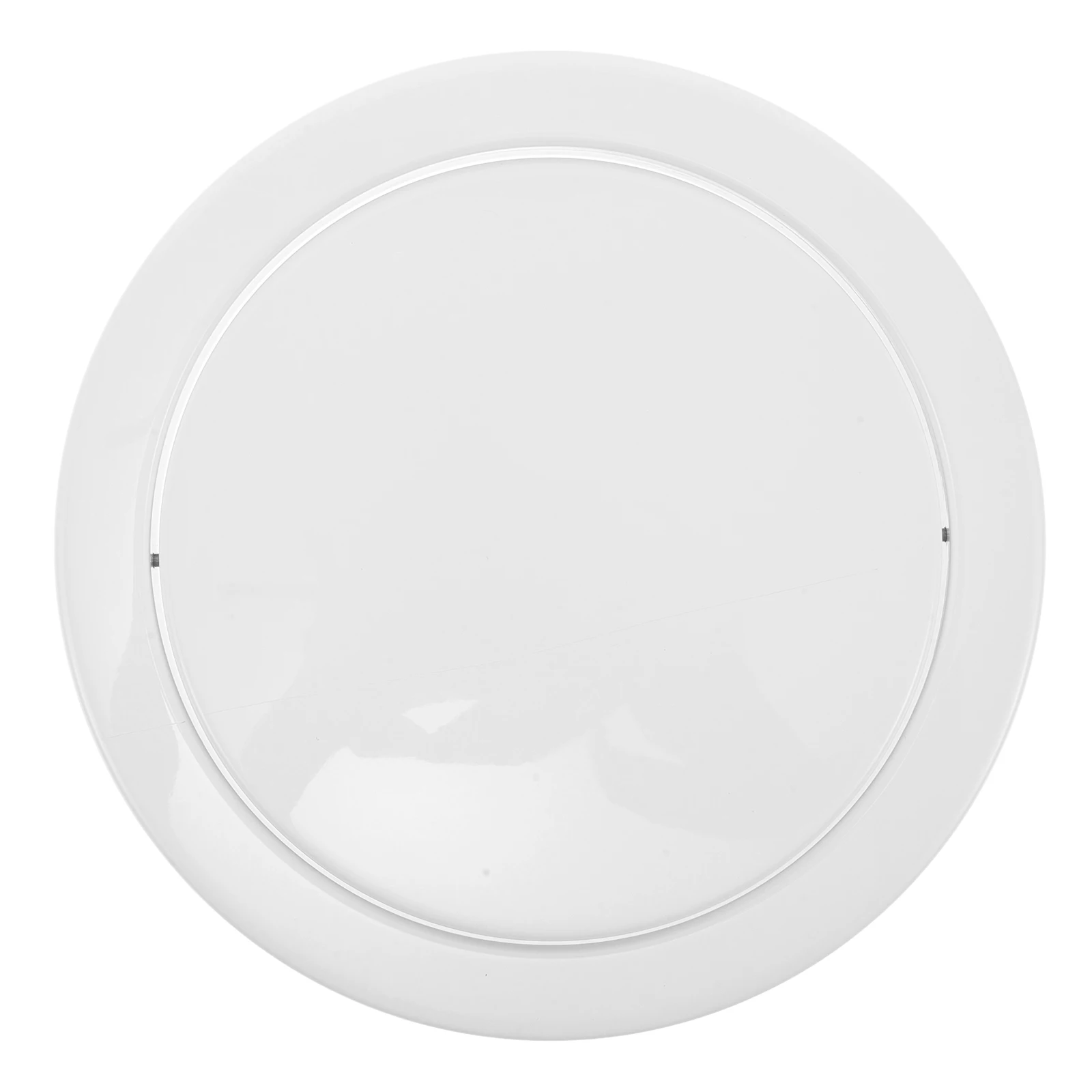 

Simple Grommet Embedded Countertop Round Cover Swing Flap Trash Bin Lid Stainless Steel Space Saving Kitchen Bathroom