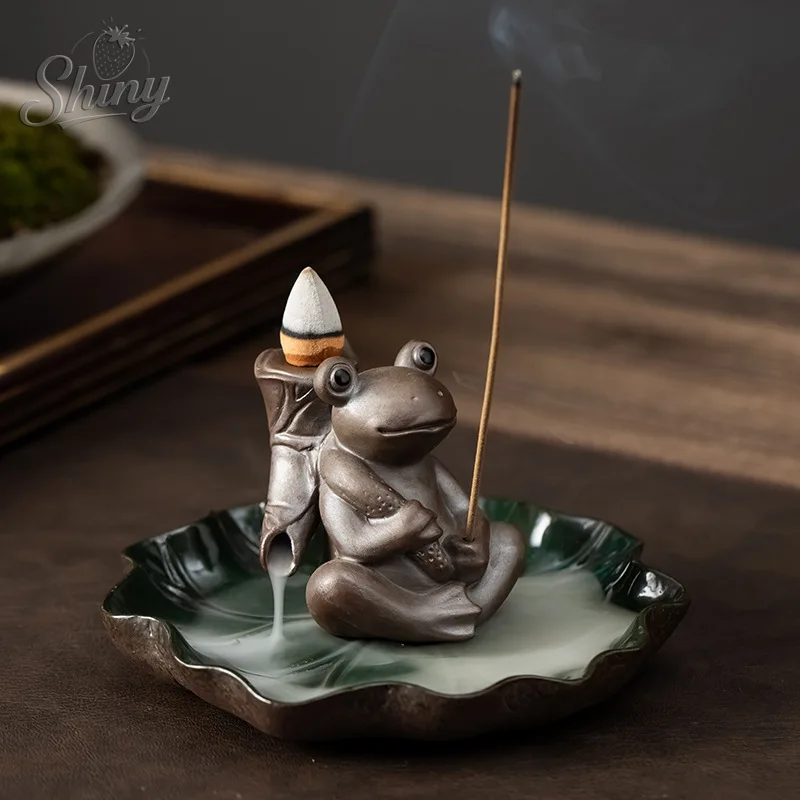

Ceramic Incense Burner Frog Reflux Incense Burner Elephant Rabbit Line Incense Burner Household Ornaments