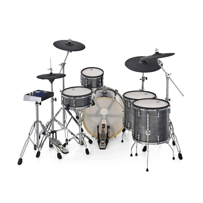 HXM XD-2000B-KM Brushed Silver Color Acoustic Design Electronic Drum Set Drum Electric Drum Set Professional
