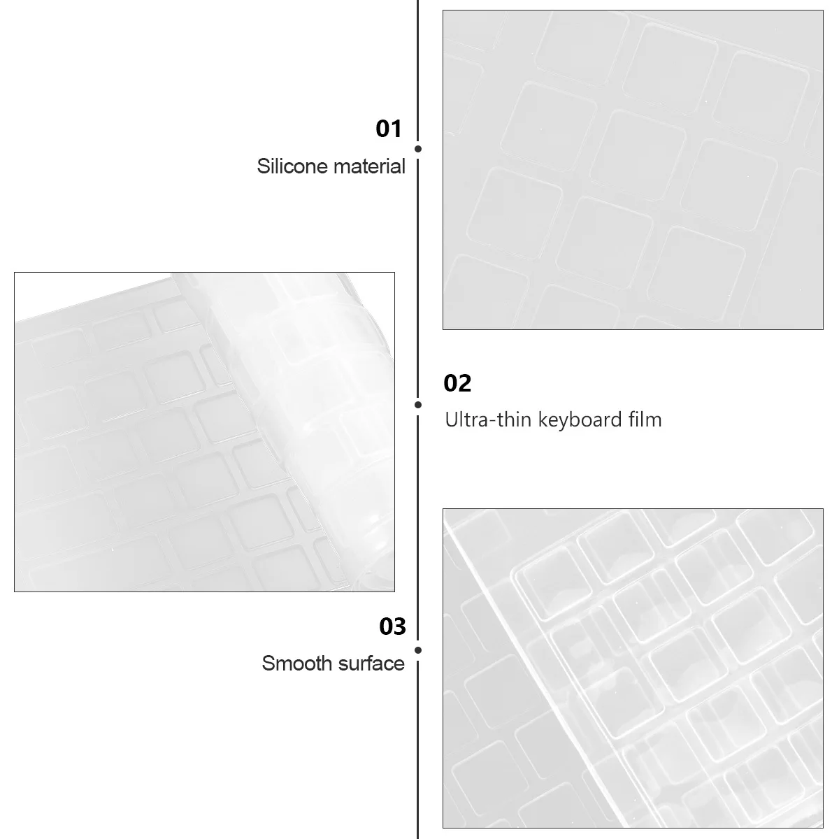 

1 pc Keyboard Protector For Kb216 Km636 Optiplex Ultra Thin Waterproof Dust Proof Silicone Cover Us Layout