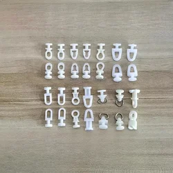 40pcs Old-fashioned Curtain Track Pulley Mute Ring Wheel Shower Curtain Slide Rail Roller Hook Wheel Window Hardware Supplies