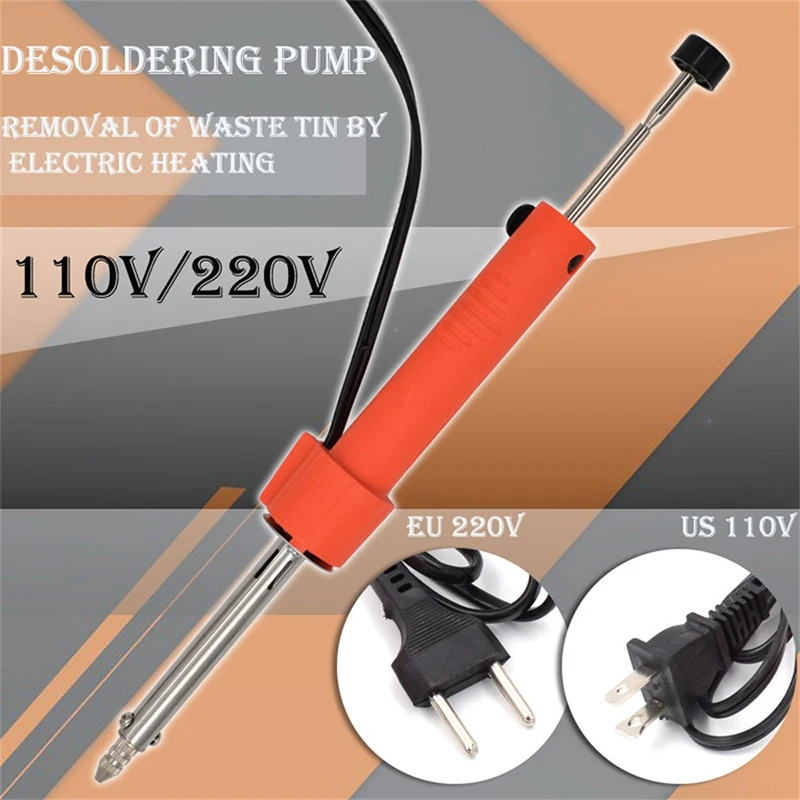 Ventouse de soudure sous vide électrothermique, 110-220V, pompe à dessouder durable, stylo de fer à souder, outil de réparation à usage touristique, UE, États-Unis