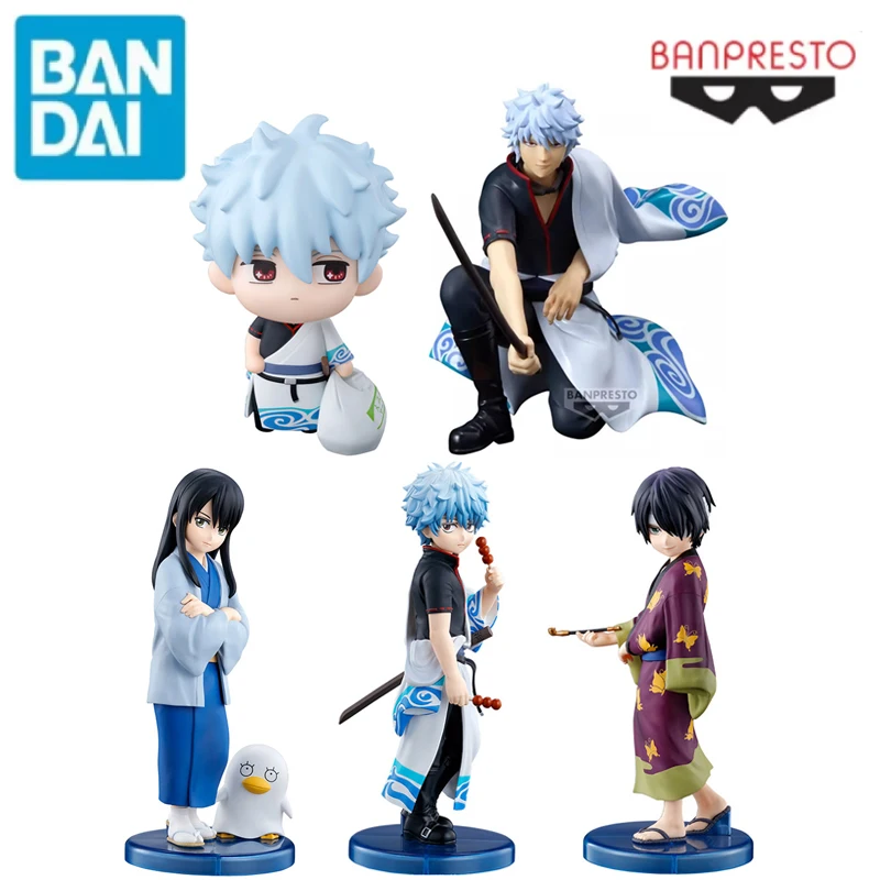 BANDAI Original GINTAMA tekupiku Adokenette Sakata Gintoki Takasugi Shinsuke Katsura Kotarou Anime Action Figures Toys Kids Gift