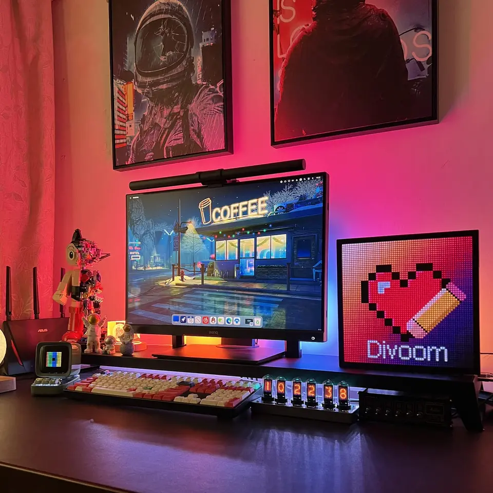 DIVOOM-デジタルフォトフレーム,ピクセルアート,LED,64x64ピクセル