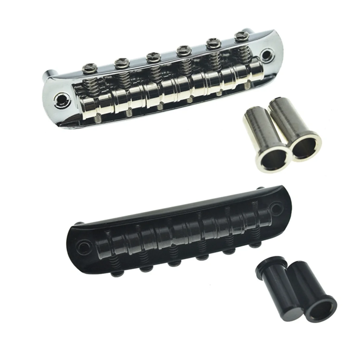 ABXHH LP สะพานกีตาร์ไฟฟ้าบนแผ่นดึงสะพานสตริงด้านหน้ากีตาร์ไฟฟ้าสะพานหน้า LP Bridge Silver