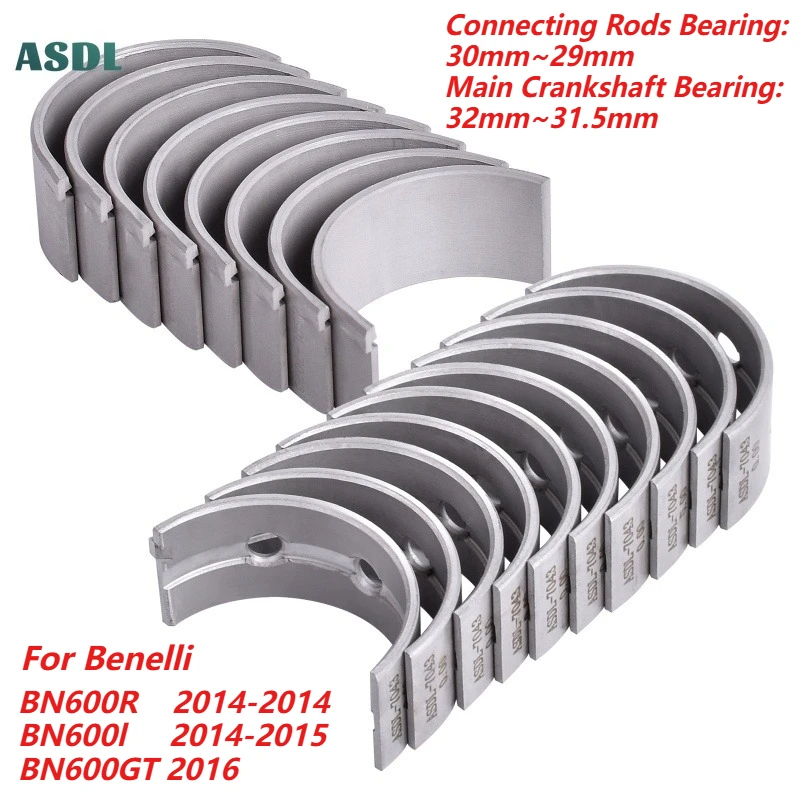 STD +50 Motorcycle Crankshaft 32mm Connecting Rod 30mm Bearing Set For Benelli BN600R BN 600 R BN600l BN600GT BN600 2014-2016