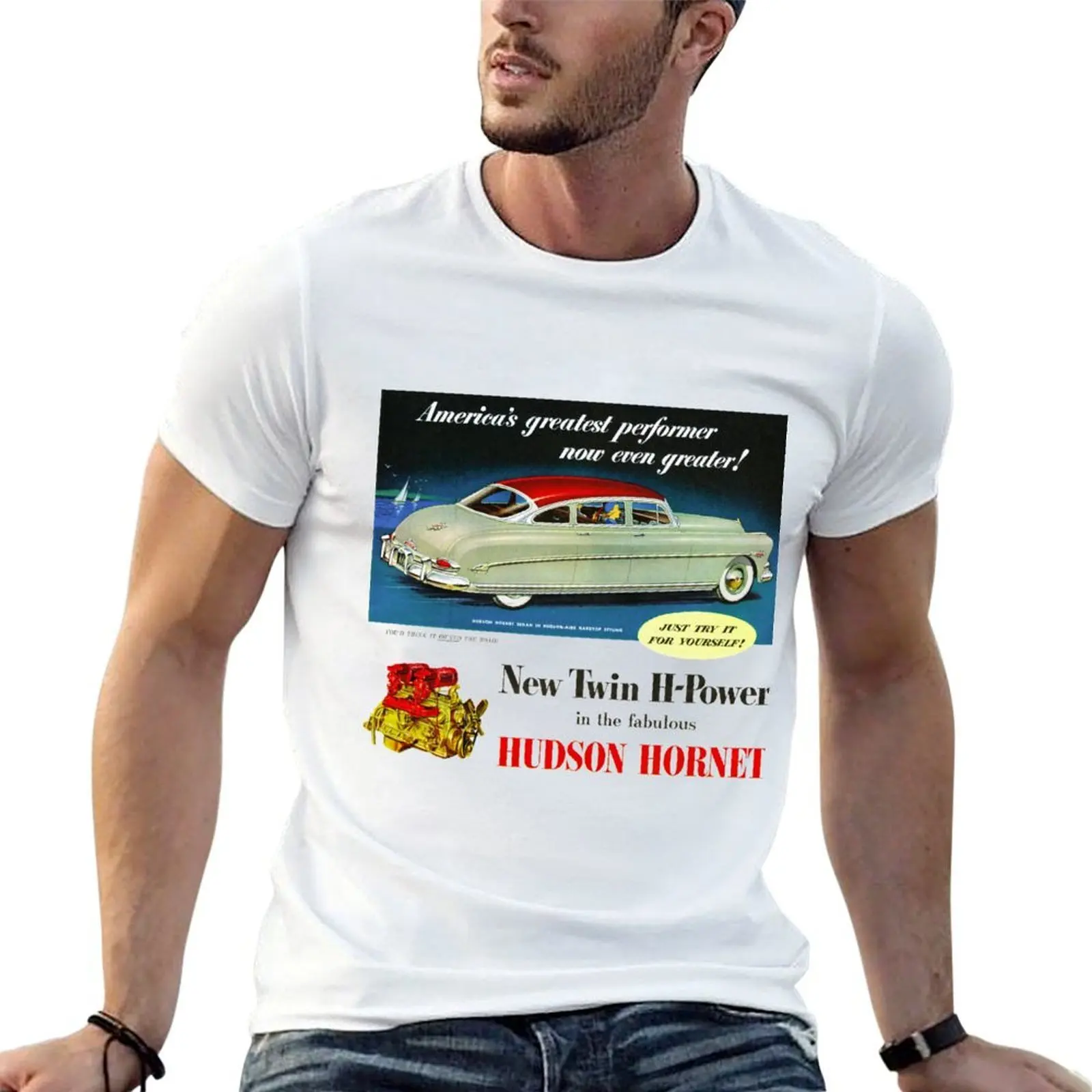 

Hudson. 1950s Americana! T-Shirt t shirt personalised cotton t shirts high quality t shirt man plain T-Shirt