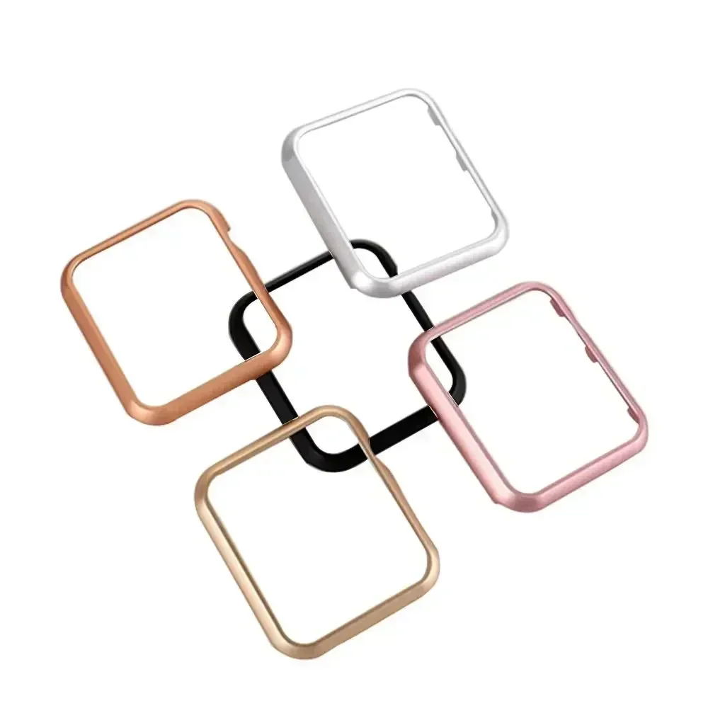 Akcesoria do Apple Watch Case 46mm 42mm Metalowa osłona ochronna do iWatch SE Series 10 9 8 7 Etui Aluminium Złoto — zdjęcie 6