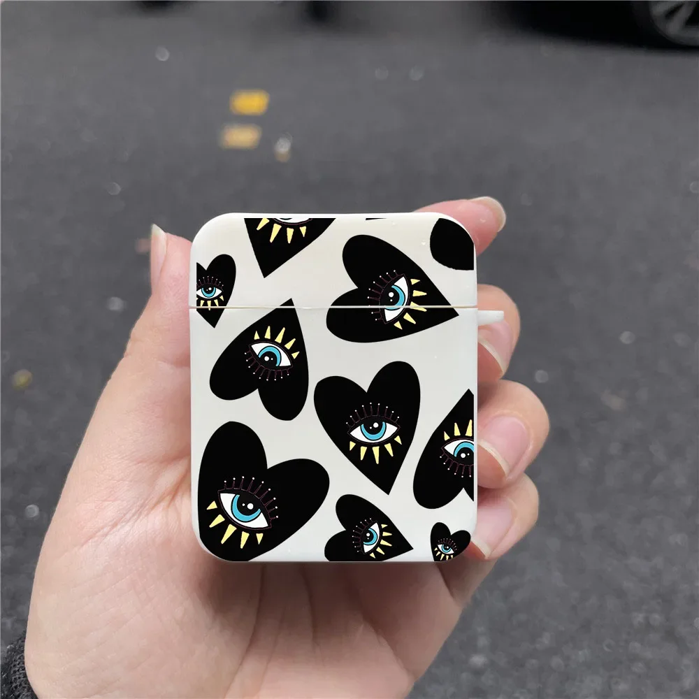 Fashion Lucky Eye Blue Evil Eye Print Etui na słuchawki bezprzewodowe Airpods 4 2 3 Pro Pokrowiec na słuchawki Air Pods Pro2 Akcesoria