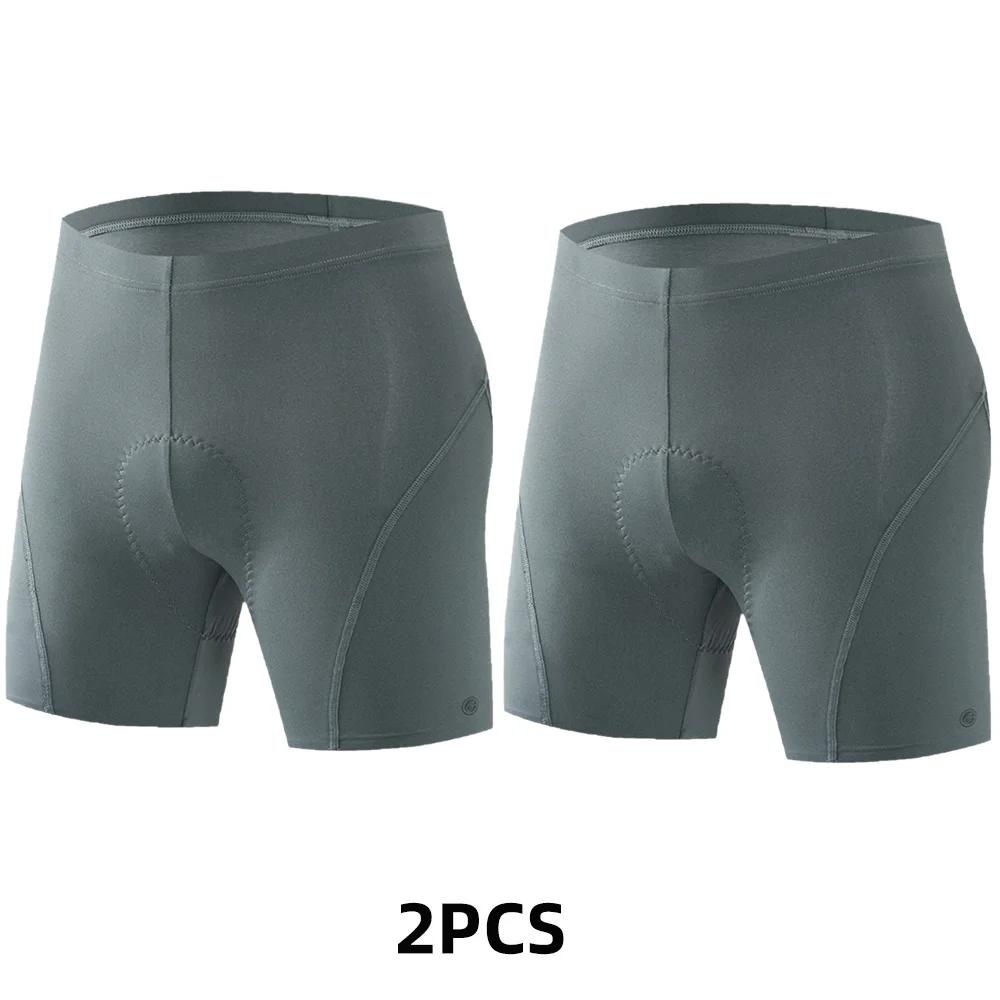 YKYWBIKE 2er-Pack Herren-Radunterwäsche, belgische gepolsterte Fahrradshorts, Rennrad- und MTB-Shorts, Fahrrad-Liner-Shorts – Detail 5