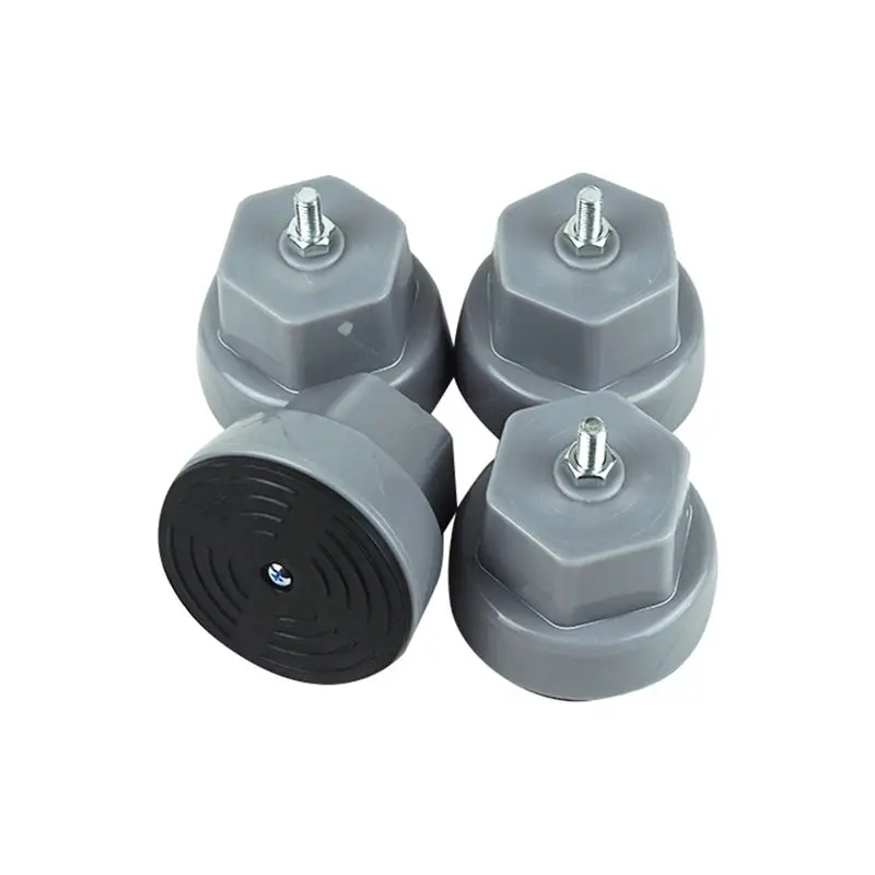 

Classy-4Pcs Anti Vibration Pads Roller Washing Machine Feet Mat Washing Machine Feet Pads Noise-Reducing Support Stand Grey