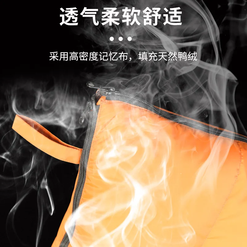 Adult winter and autumn goose feather cold-resistant ultra-light cold-proof camping envelope sleeping bag