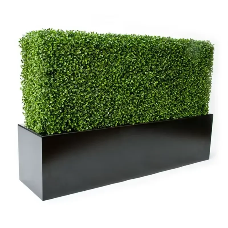 CQ-001 Handmade Eco-Friendly Vertical Garden Artificial Grass PE Panel Plastic Boxwood Wall Hedge Planter Privacy Garden UV