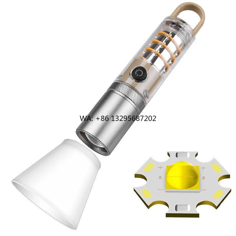 

Multi Function P50 LED Flashlight 2000lm 3 in 1 Ambient Lamps Zoom Focus Rechargeable Waterproof Torch Lights for Camping BBQ