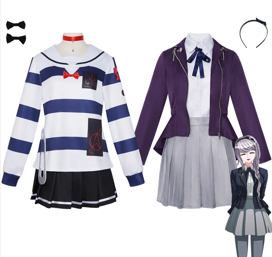 

Game The Hundred Line Amemiya Darumi Kirifuji Nozomi Cosplay Costume JK Uniform Halloween Carnival Party Play Role Clothes