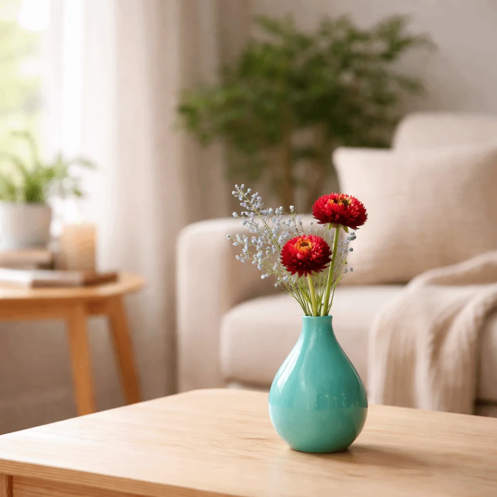 

Decorative Cute Mini Ceramic Vase Plain Solid Color Flower Vase Retro Hydroponic Flower Vase Office Decor