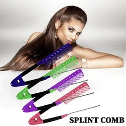 V Type Washable Folding Hair Straightener Comb Plywood Comb Hollow Card Slot Comb Hairdressing Brush Comb Hair Styling Tool