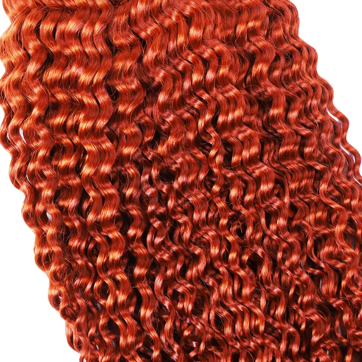 Ginger Colored Bulk Human Hair For Braiding Deep Wave Human Hair Bundles No Weft Bundles For Women Hair Extensions 100g