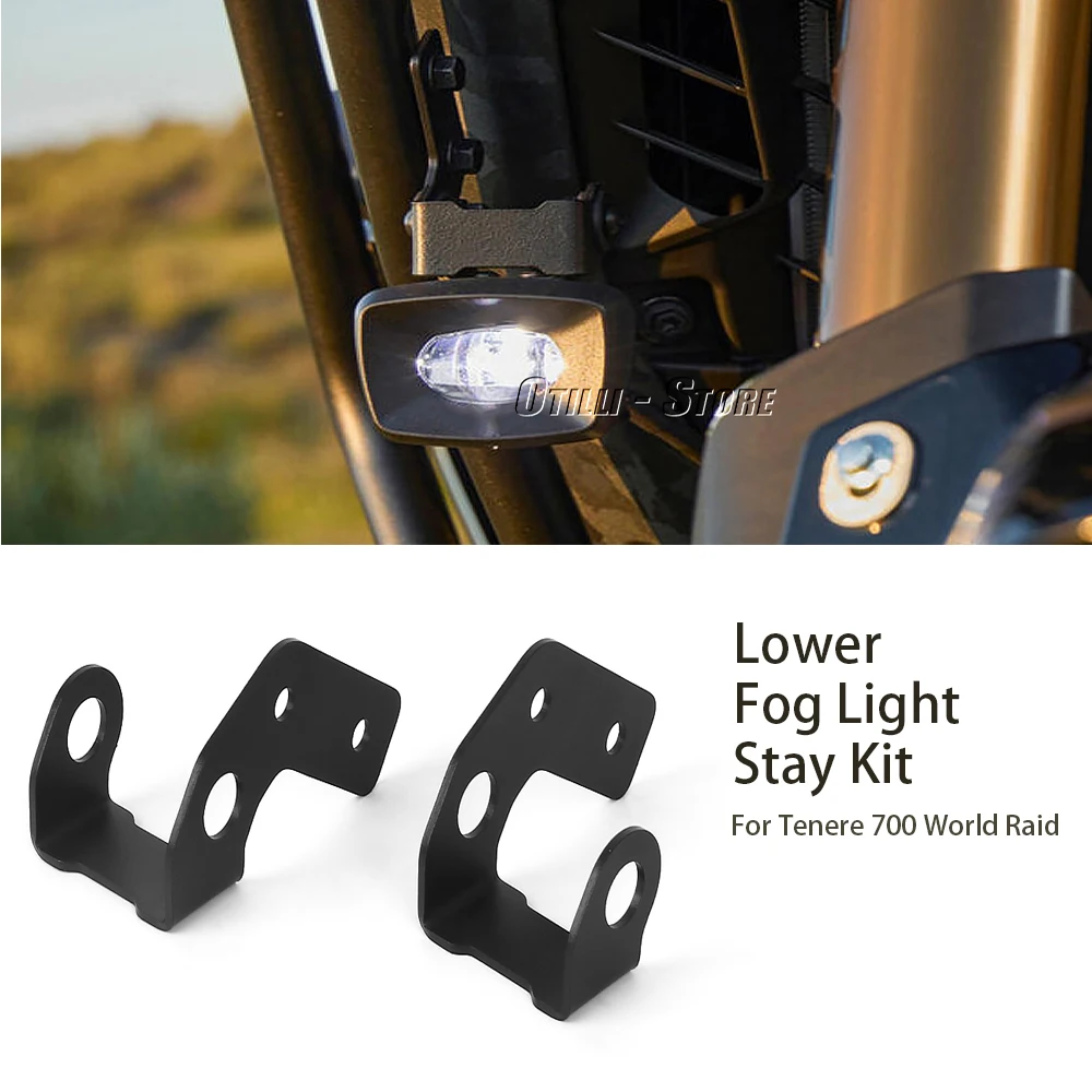 

For Yamaha Tenere TENERE 700 World Raid Tenere700 WORLD RAID Motorcycle Lower Fog Light Spotlight Bracket Auxiliary Light Bar