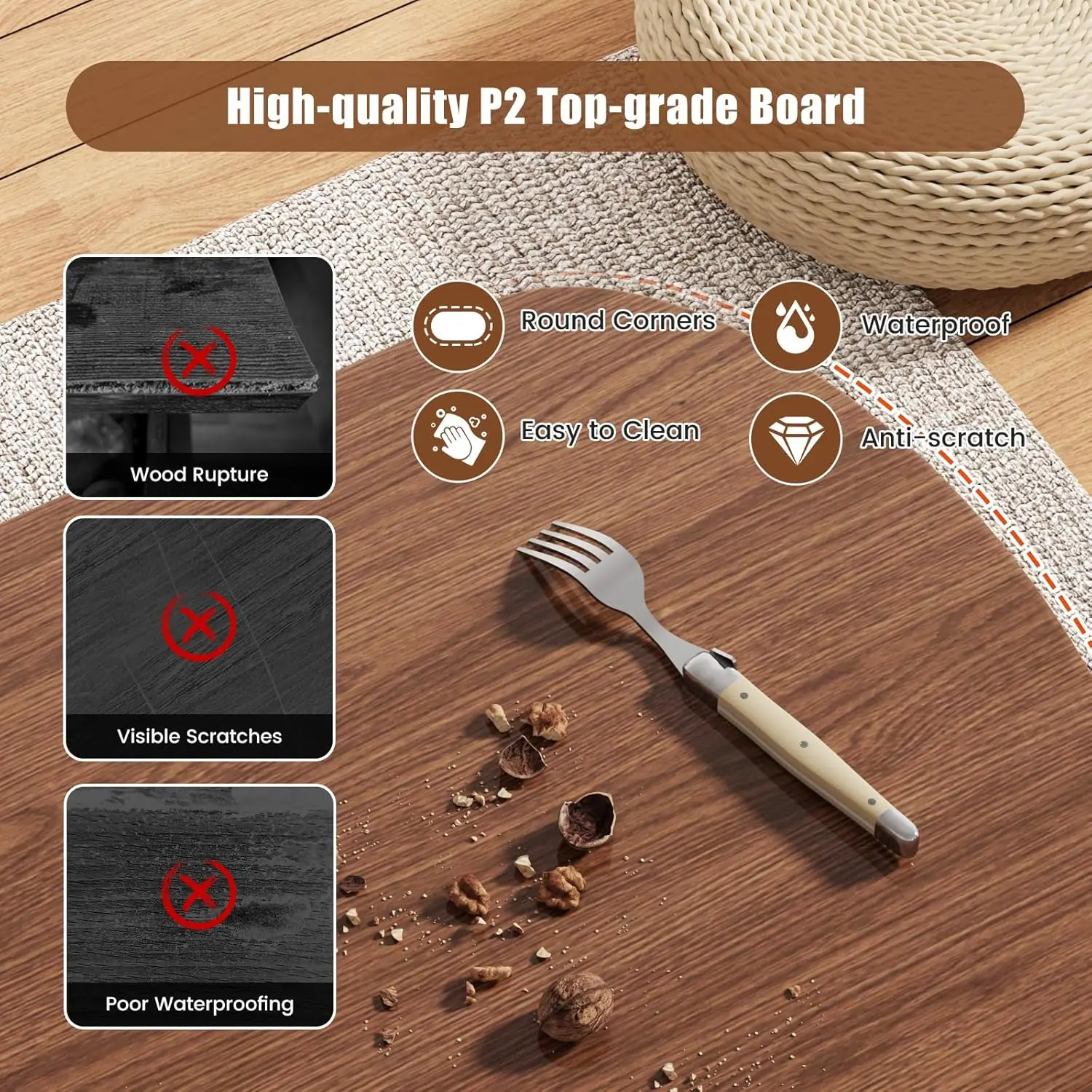 48" Oval Lift Top Coffee Table with Storage Metal Legs & Large Hidden Compartment, Coffee Tables with Lifting Top, Customized