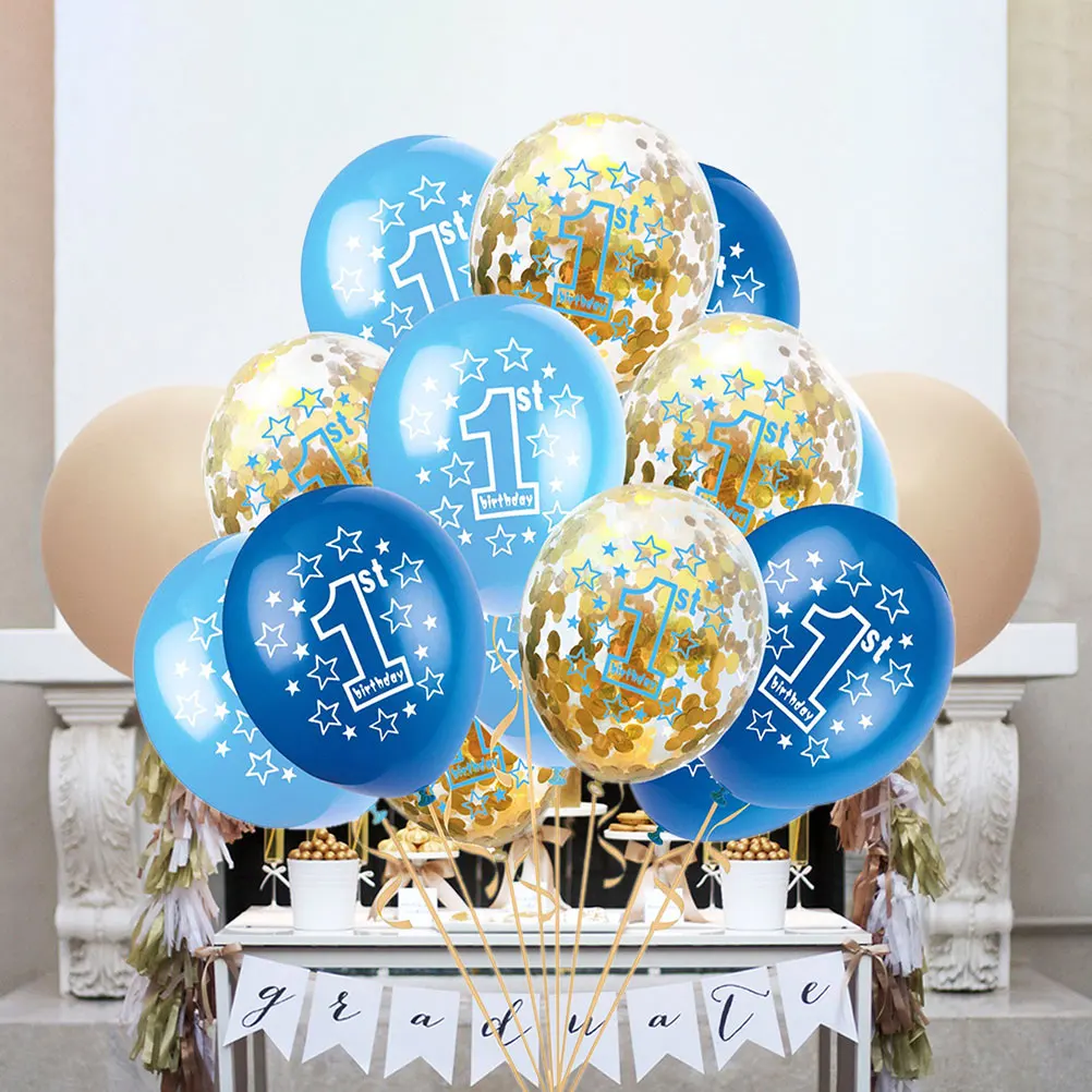 

15 Pcs Balloon Suit Decoration Baby Birthday Balloons Decorate for Decorative Party