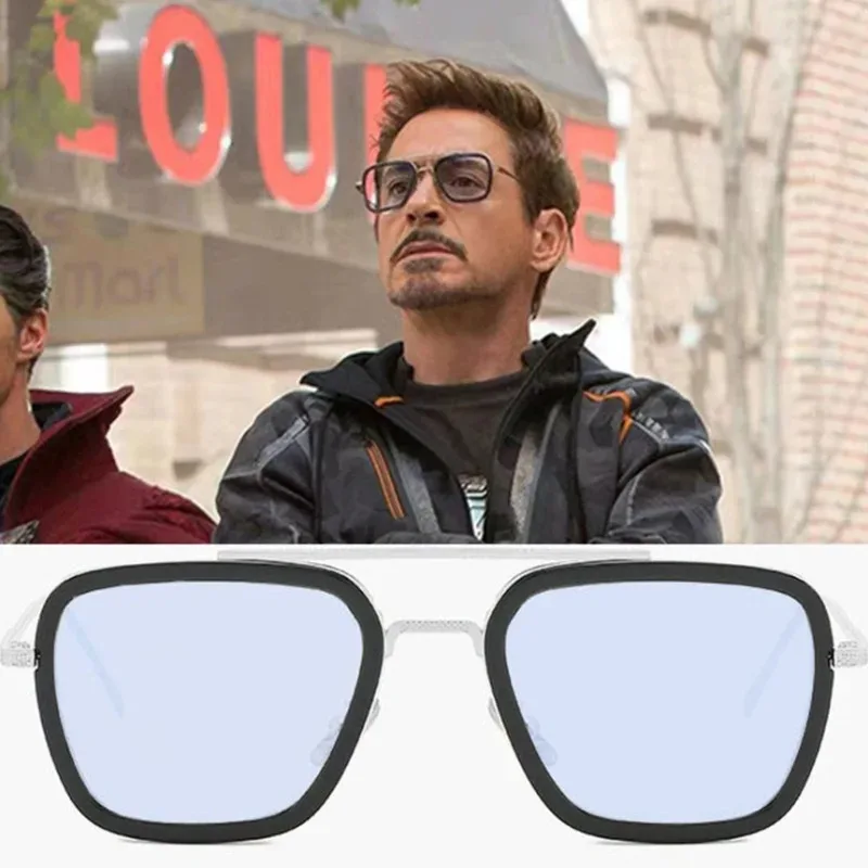 Glasses Men Women Sunglasses Iron Man Eyewear Steampunk Sun Glasses Male Goggles view 3