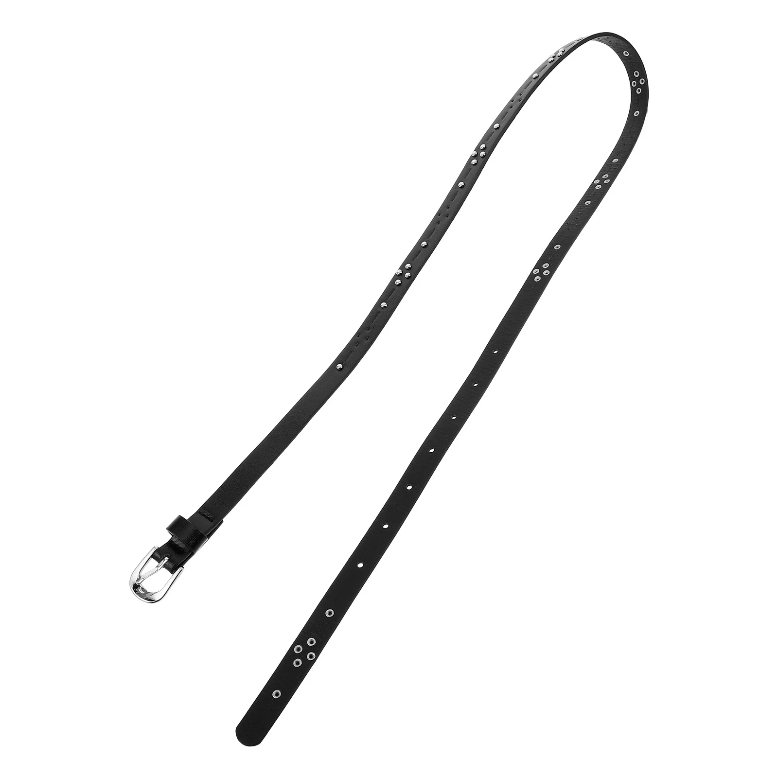 

Women'S Rivet Belt Thin Faux Studded Waistband For Dresses Jumpsuits Vintage Punk Outfits Faux Studded