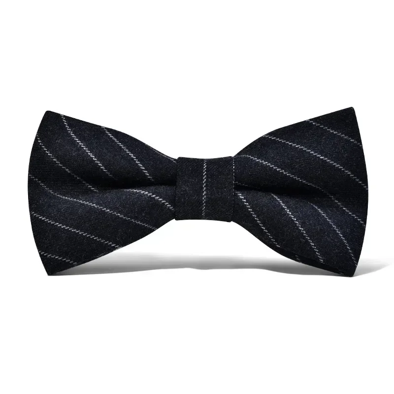 

Wool collar Wedding Gift Men's formal dress British Black Bow Red Korean groom's wedding best man men's bow tie
