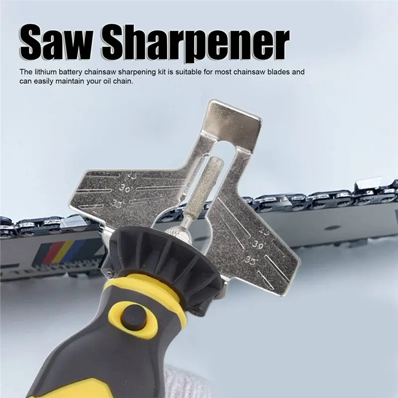 [NEW!A93G】 DC3.6V 2000Mah Chainsaw Sharpener Kit USB Powered Chain Saw Grinding Tool Set For DIY Engraving And Cutting