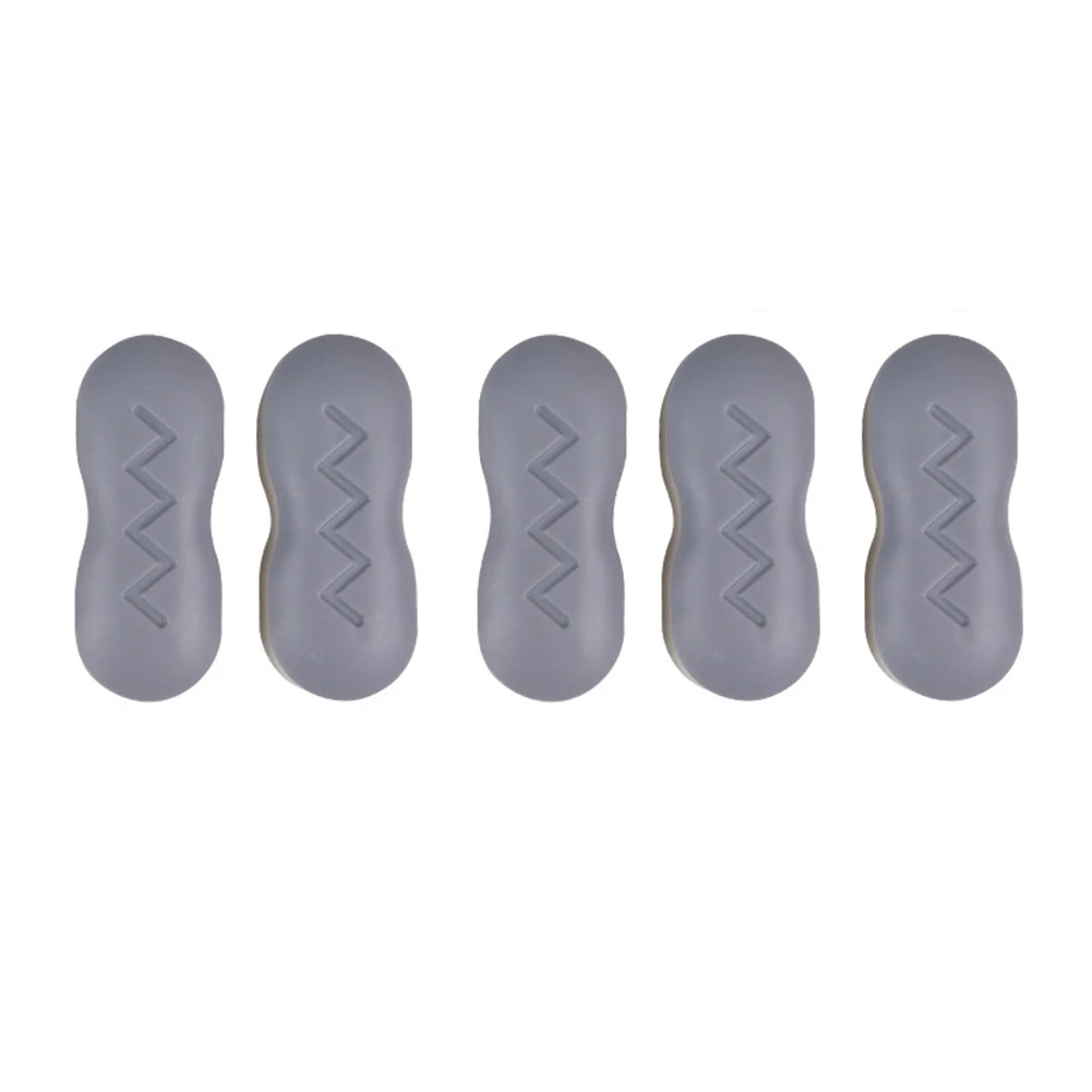 Toilet Seat Bumper Pads 5 PCS Gray for Bidet Mounting Strong Mastic Backing ABS TPE Silicone 5x5x5cm Dimensions