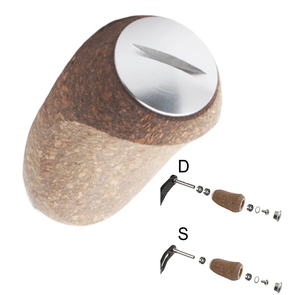 For Daiwa Modified Baitcast Reel Handle Knob Soft Rubber Cork Wood Reel Handle Modification Fishing Reel Replacement Accessories