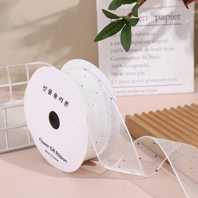 2. 5/4cm Heißprägeband für Haaraccessoires, Organzaband für handgemachte Schleifen, Haarspangen, Kleidungsstücke, Geschenkverpackungen. – Detail 9