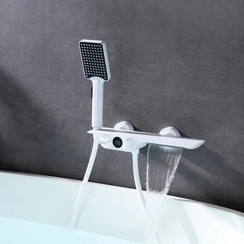 

Luxury Smart Bath Faucet – All-Copper Construction, Wall-Mounted Design with Digital Display & Powerful Shower Flow