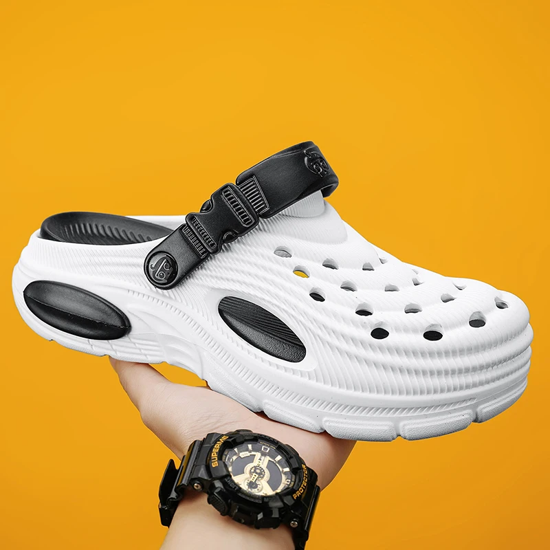 Plus Size 47 Summer Men Sandals Clogs Outdoor Garden Clogs Hole Shoes Male Casual Shoes Water Shoes Comfort Home Soft Slippers image 5