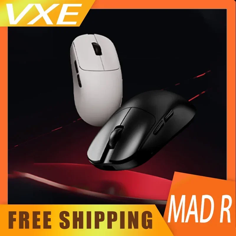 

Vxe Mad R основная мышь для киберспорта Paw3395/3950, регулируемая Беспроводная Двухрежимная мышь для ПК, геймерские подарки